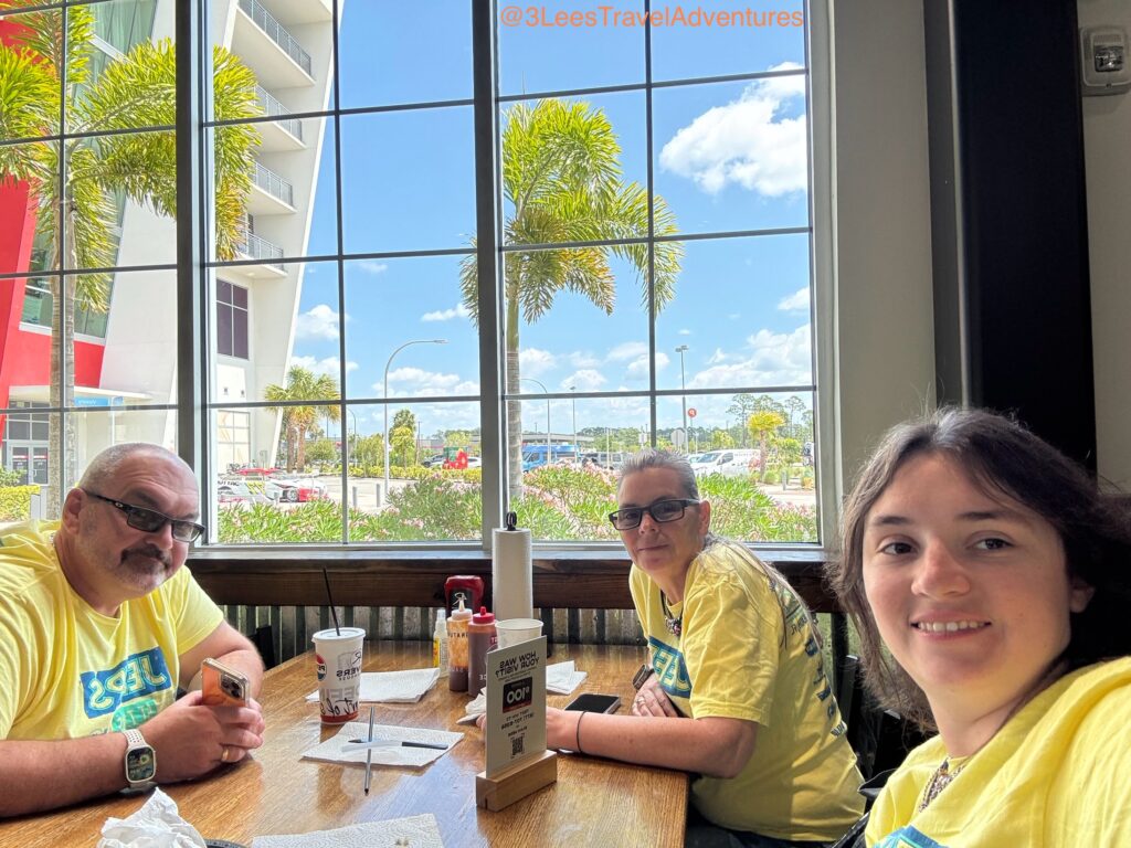 3 Lee's Travel Adventures enjoying a Wonderful Lunch at 4 Rivers BBQ Smokehouse in Daytona Beach, FL.