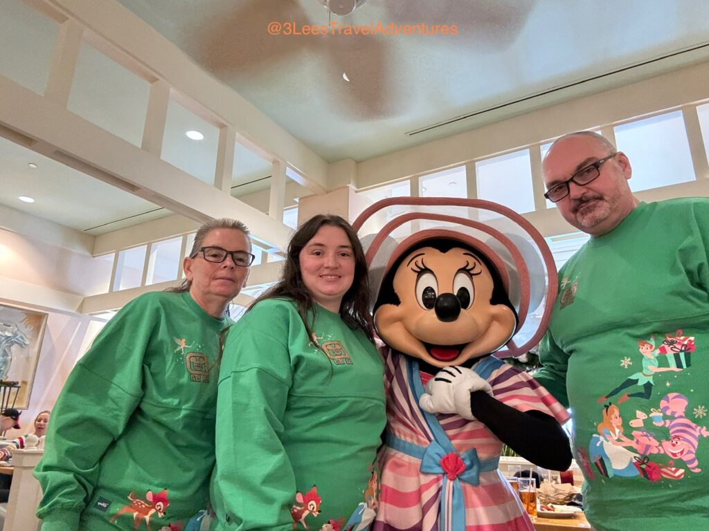Minnie Mouse loves to host her friends during Breakfast Beach Bash at Cape May Cafe.
