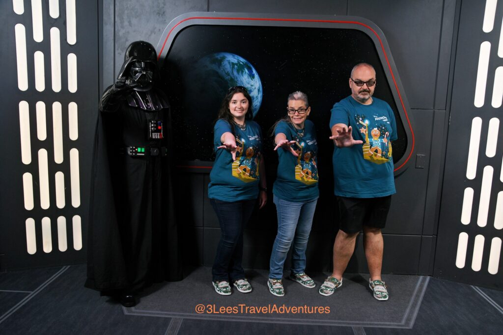 3 Lee's Travel Adventures got to feel the force with Darth Vader at Disney's Hollywood Studios.