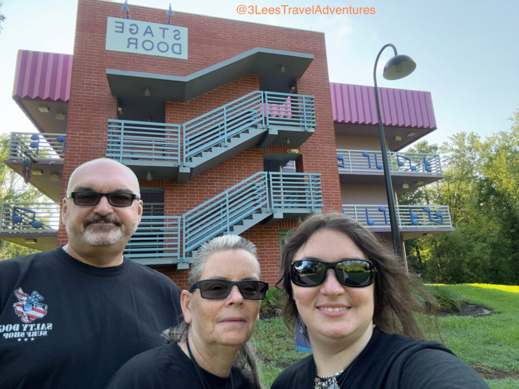 3 Lee's Travel Adventures enjoyed sleeping behind the Stage Door while staying in the Broadway Hotel Section of Disney's All-Star Music Resort.
