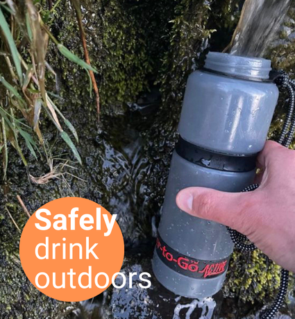 Made for Travelers and People on the Go, Water-to-Go offers a Safe and Healthy Alternative to Single-Use Plastic Water Bottles, even while exploring the Outdoors.