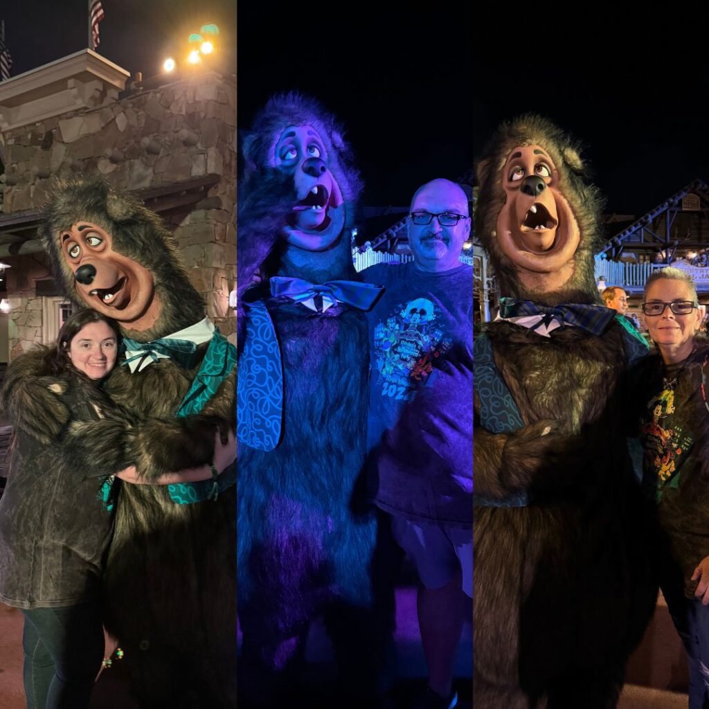 3 Lee's Travel Adventures LOVED getting to meet Shaker of the Country Bears. He was roaming around Frontierland during Mickey's Not-So-Scary Halloween Party in 2024.