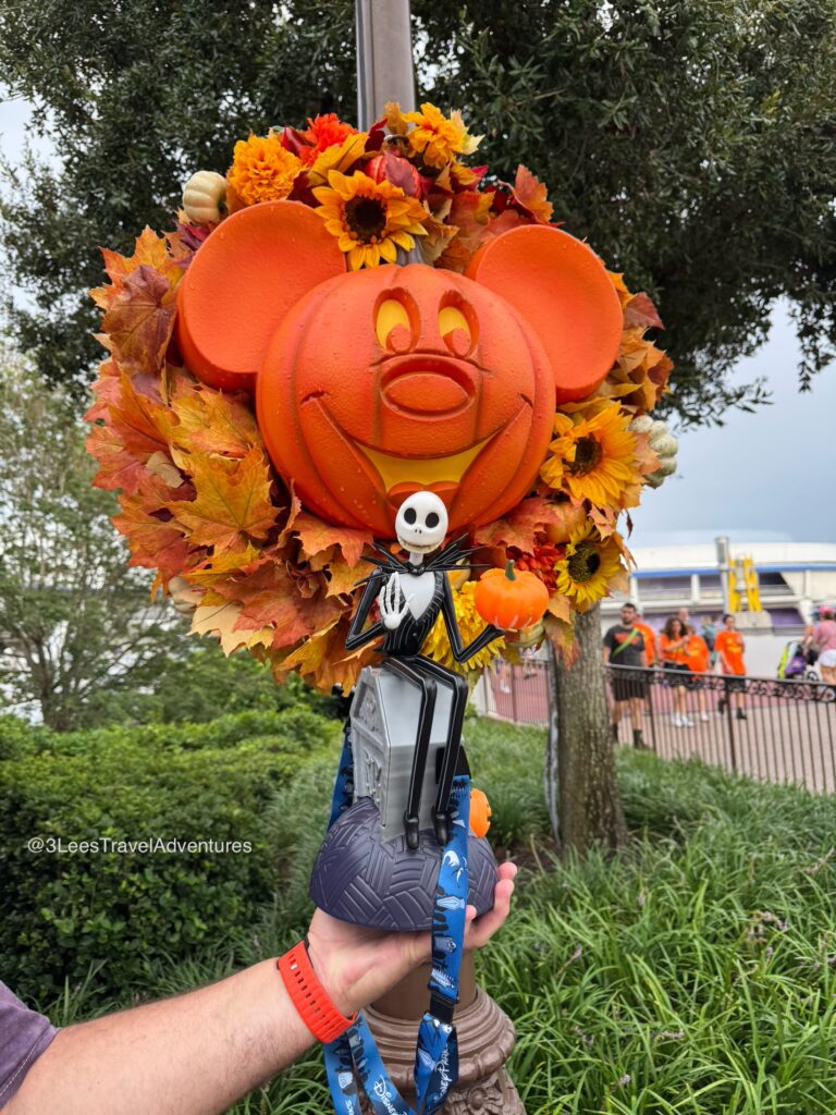 The 2025 Mickey's Not-So-Scary Halloween Party Exclusive Popcorn Bucket features Jack Skellington. He looks Awesome.