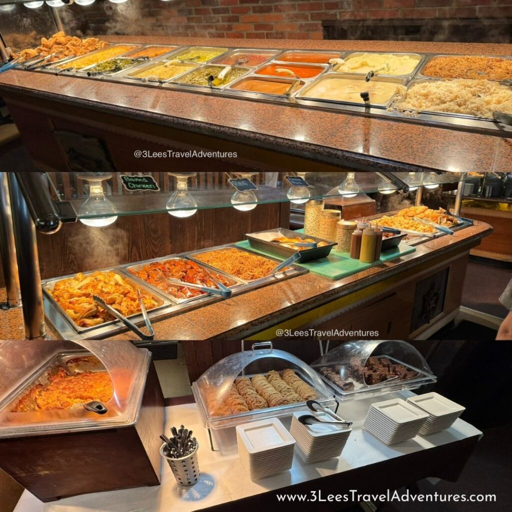 Judy Boone's Family Traditions Kitchen features 3 Buffets, plus a Dessert Buffet.