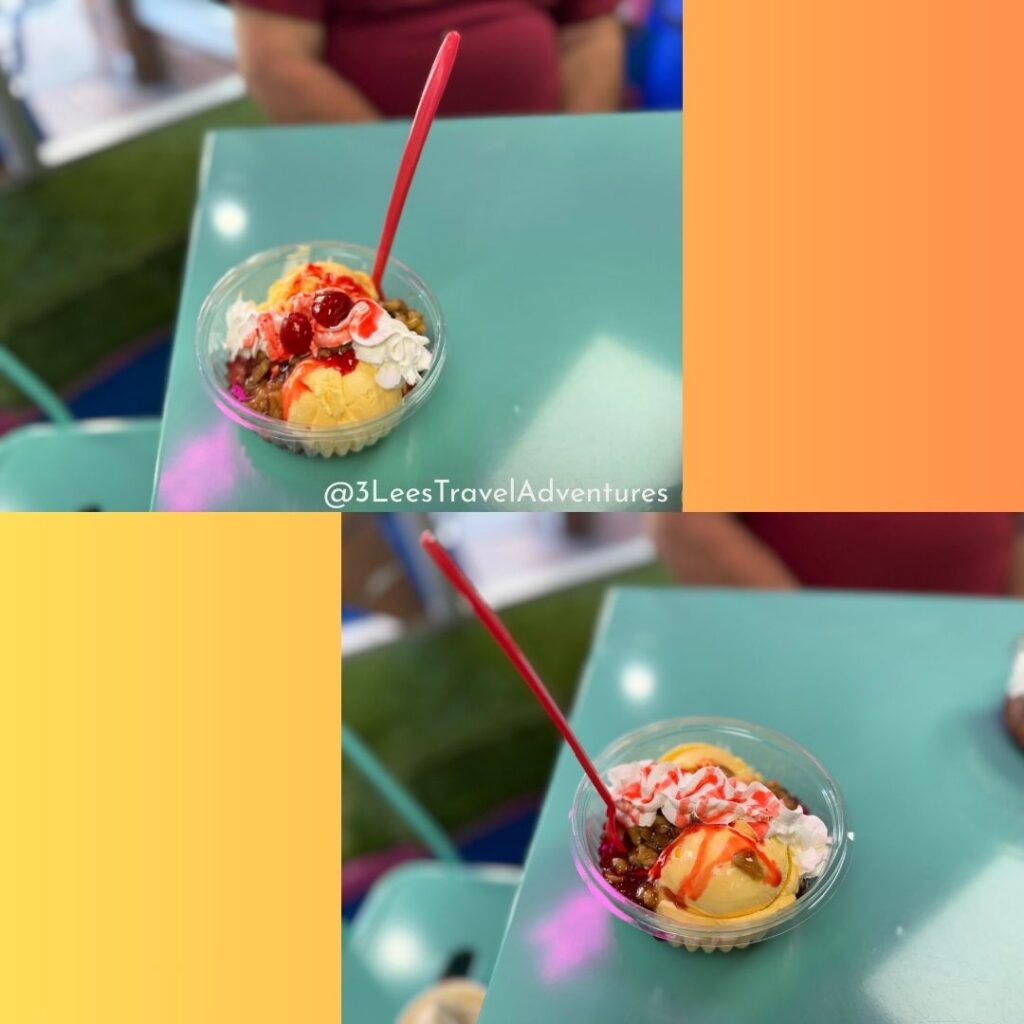 Strawberry Sundaes from Smiling Scoops. Plus, they have Wet Walnuts, which are hard to find.