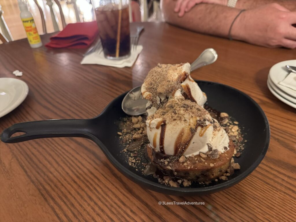 The Oooey Gooey Toffee Cake was a Scrumptious way to end our Meal at The Diamond Horseshoe.
