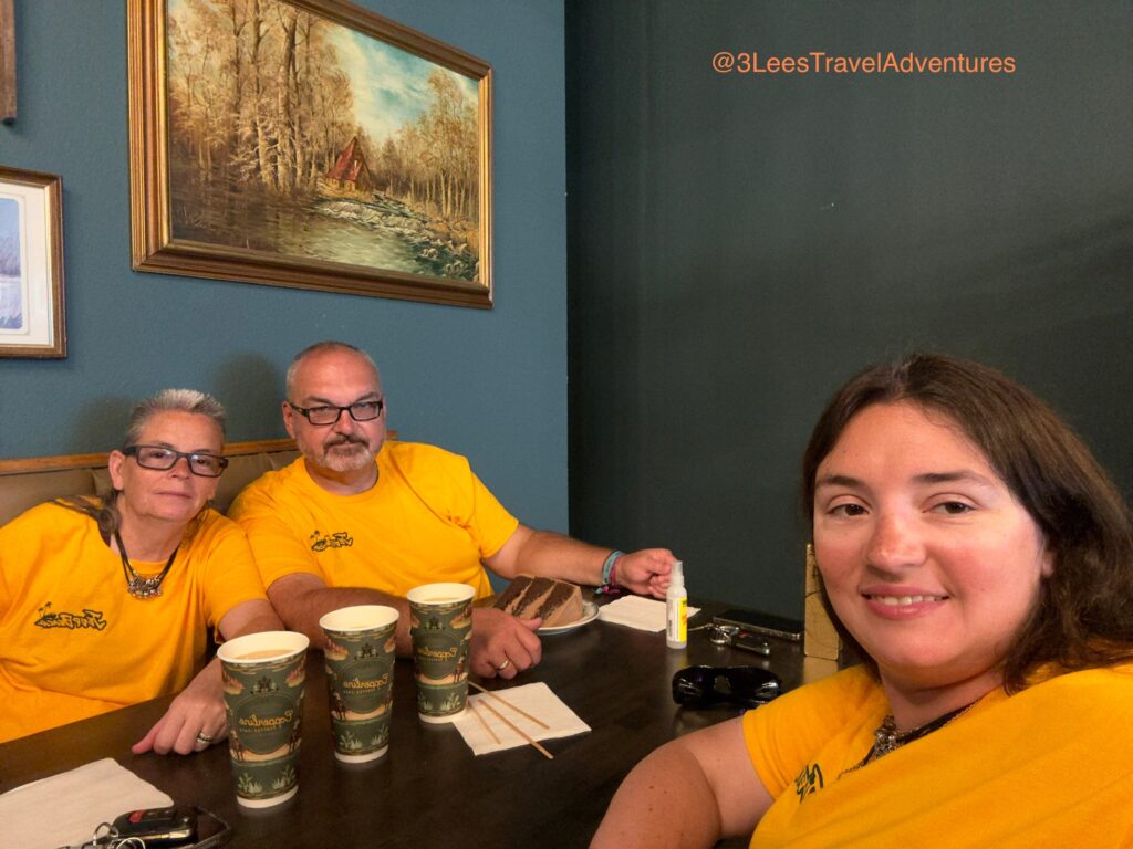 We, 3 Lee's Travel Adventures, ended our Jeep Beach Week 2025 at our favorite local coffee shop, Copperline Coffee.