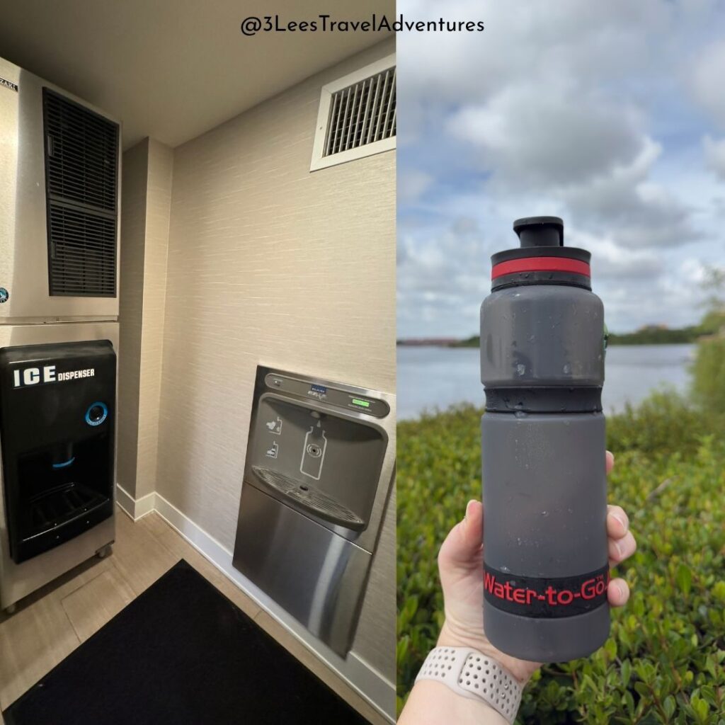 Using a Good Refillable Water Bottle, keeps you hydrated while you are doing anything from working to running errands. Plus with the convenience of Refillable Stations like this one at the Delta Hotels Daytona Beach Oceanfront, they can also keep you hydrated with Good Tasting Water while having Adventures of Your Own.