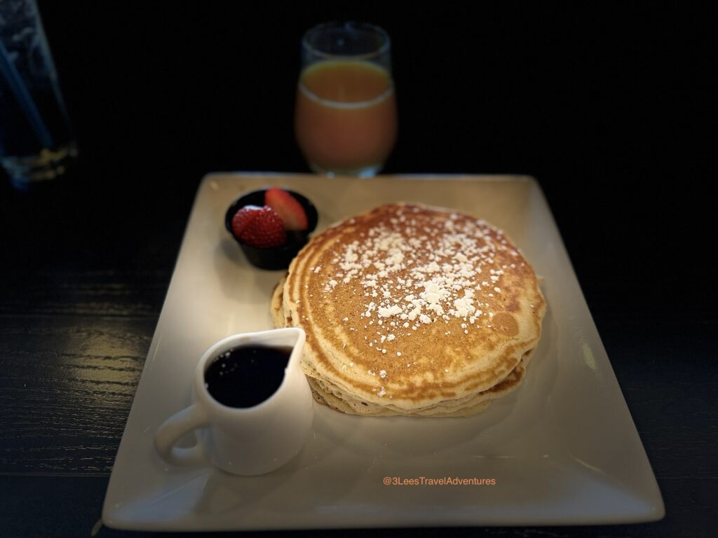 We loved the Old Fashioned Pancakes from the Oceanview Terrace Bar & Grill.