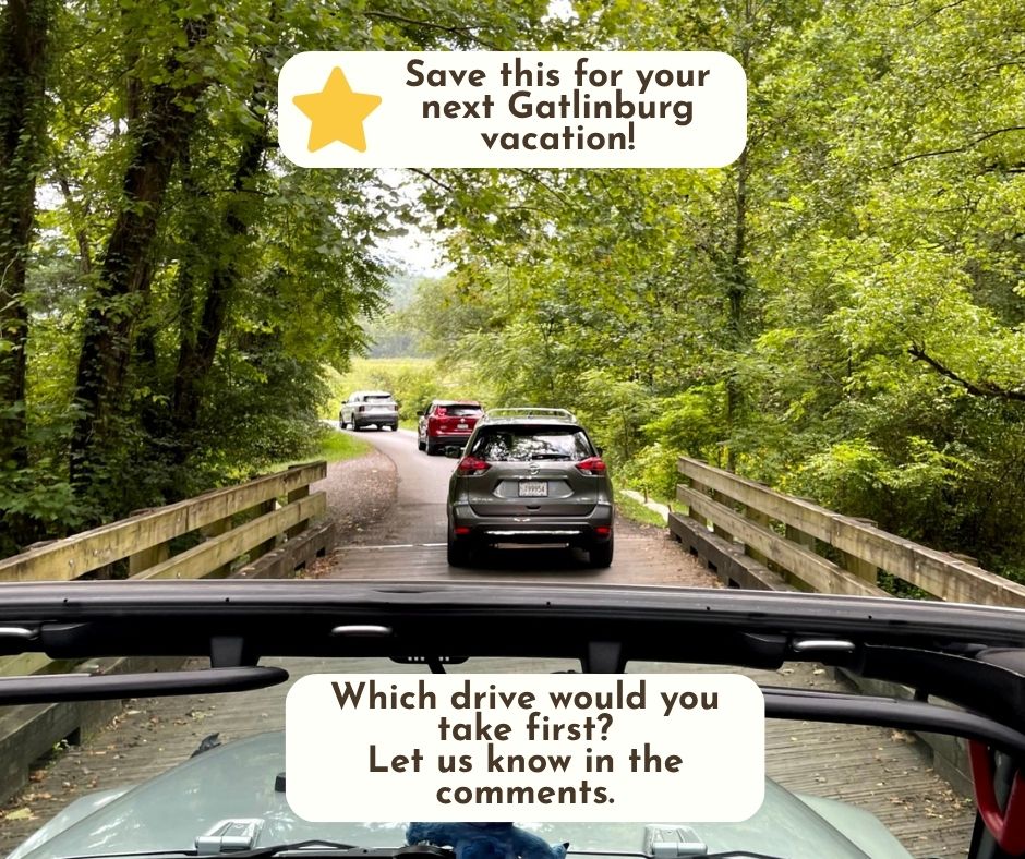 Save these great scenic drives in the Great Smoky Mountains for your next Gatlinburg vacation.
